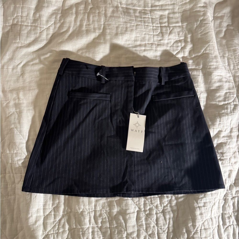 WAYF Black Pinstripe Mini Skort Size XS